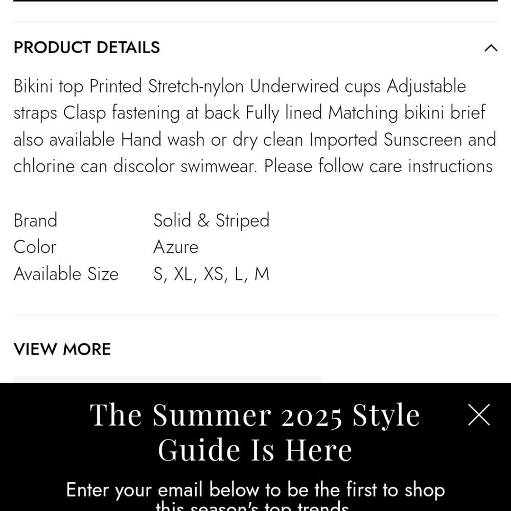 Solid & Striped Multicolor Graphic Bikini Top Gin… - image 4